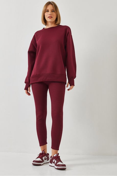Strick-Knit Capri Aktiv-Set mit Rundhalsausschnitt - Image 4