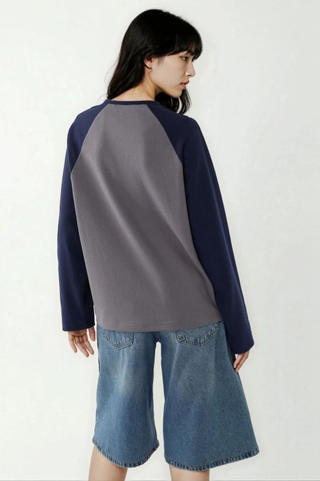 Hiccup Langarm-Waffeloberteil mit Raglanärmeln und Rundhals, Unisex - Grau - Image 3
