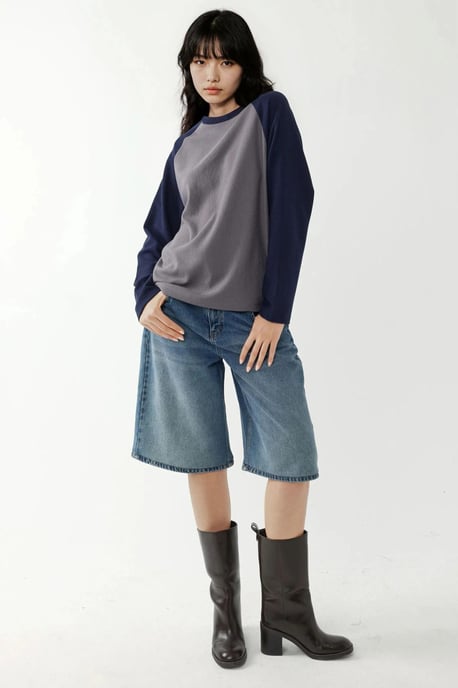 Hiccup Langarm-Waffeloberteil mit Raglanärmeln und Rundhals, Unisex - Grau - Image 5