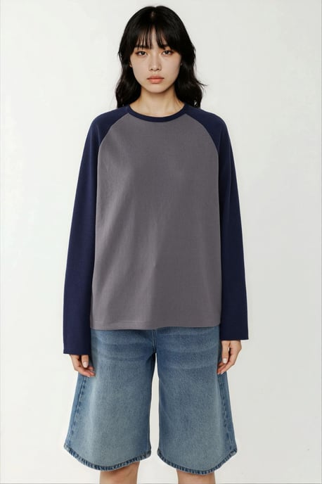 Hiccup Langarm-Waffeloberteil mit Raglanärmeln und Rundhals, Unisex - Grau - Image 6
