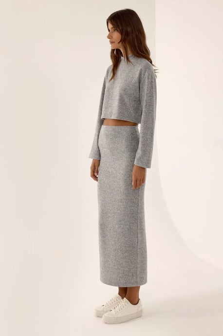 Lockere Passform Halb-Stehkragen Cropped Bluse - Image 3