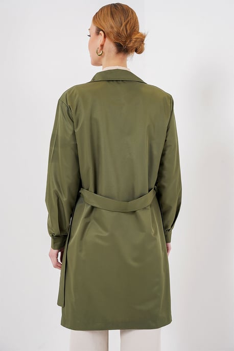 Doppelreihiger Elastischer Trenchcoat - Image 6