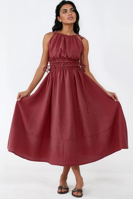 Raffinierter Träger-Midi-Kleid - Image 1