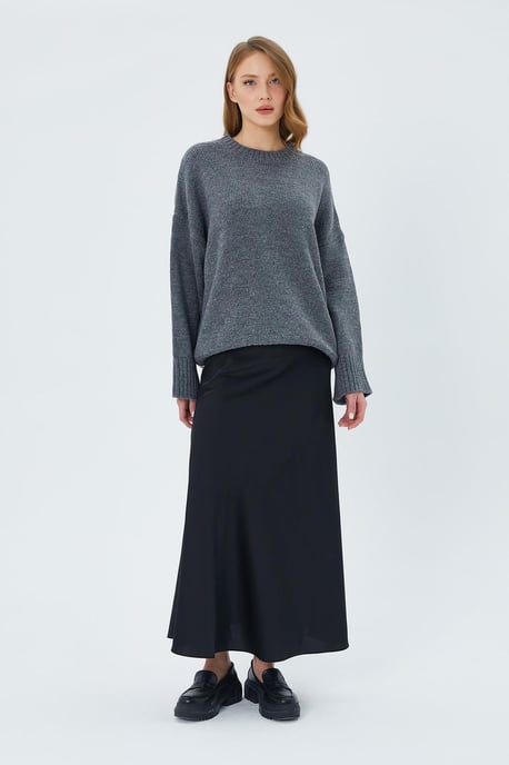 Übergroßer Strukturstrickpullover mit Rundhalsausschnitt - Image 2
