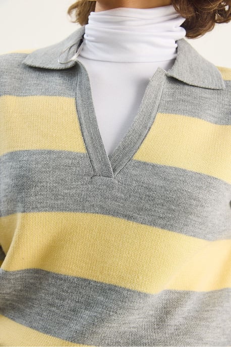 Gestreifter Strickpullover - Image 5