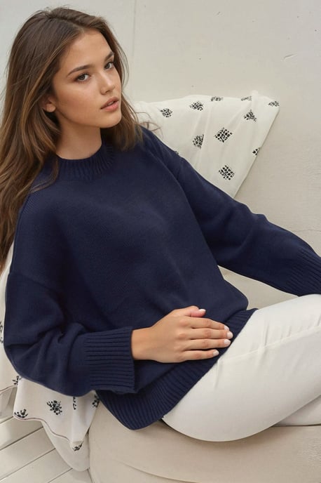Rundhals Gemütlicher Pullover - Image 3