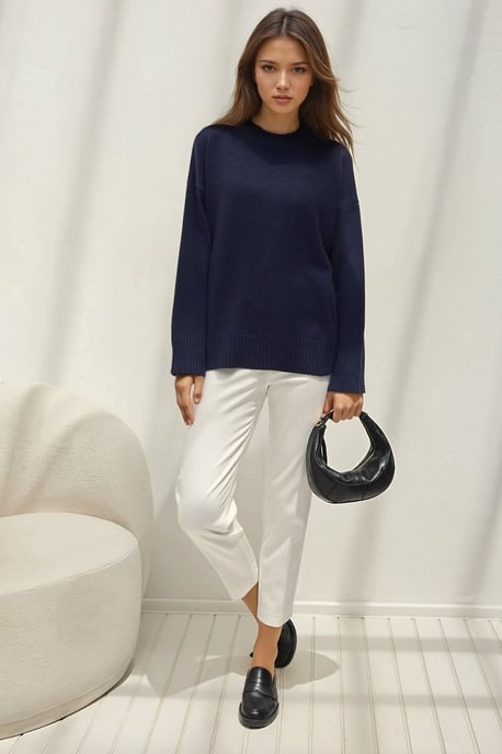 Rundhals Gemütlicher Pullover - Image 4