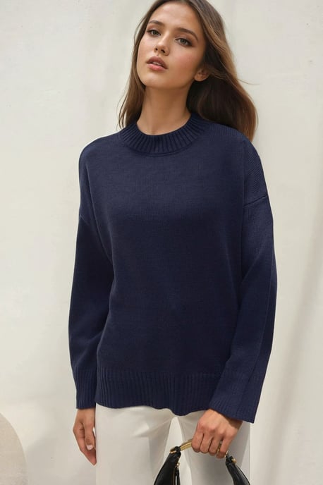 Rundhals Gemütlicher Pullover - Image 5