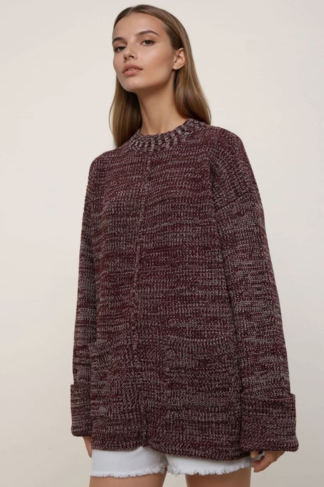 Lässiger Strickpullover mit Struktur und Taschen - Image 6