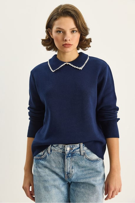 Strickpullover mit Hemdkragen - Image 2