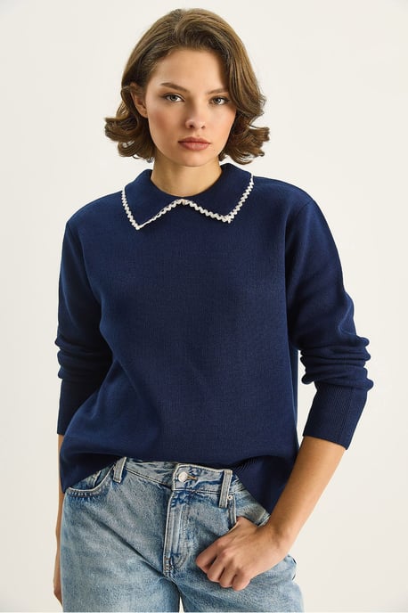 Strickpullover mit Hemdkragen - Image 3