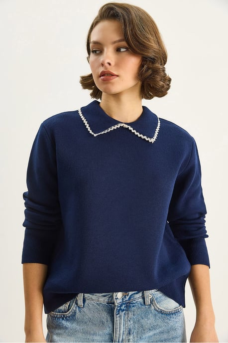 Strickpullover mit Hemdkragen - Image 4
