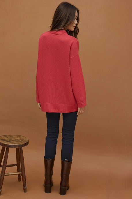 Dick gestrickter Rundhals-Longpullover - Image 3