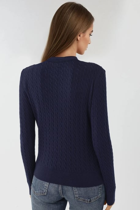 Haarzopf Strickpullover mit Herzdetails - Image 4
