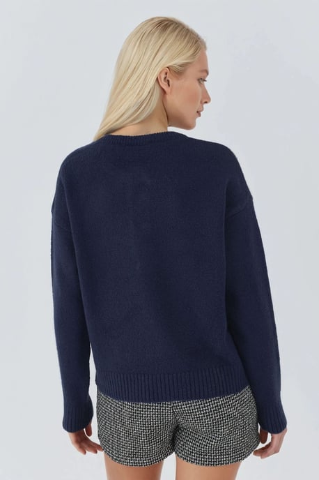 Weicher strukturierten Strickpullover mit Knöpfen - Image 3