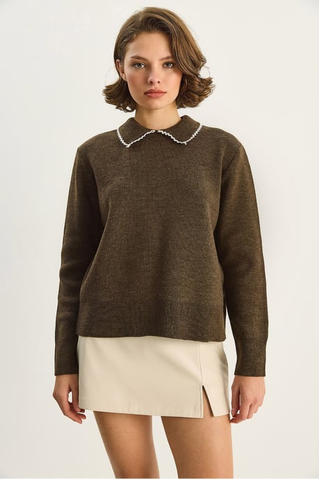 Strickpullover mit Hemdkragen - Image 2