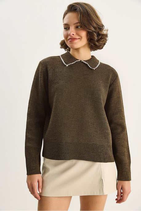 Strickpullover mit Hemdkragen - Image 3