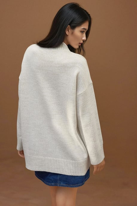 Dicker Strick-Pullover mit Rundhalsausschnitt - Image 5