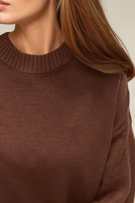 Rundhals Bequemer Pullover - Image 4