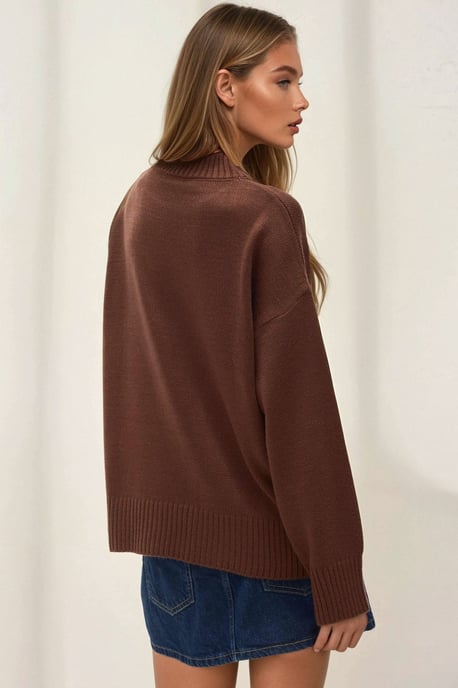 Rundhals Bequemer Pullover - Image 5