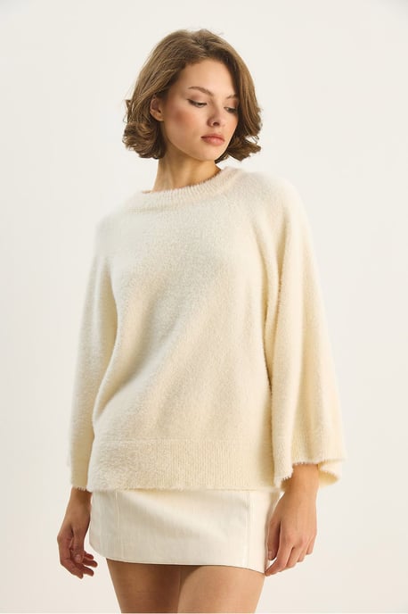 Strickpullover mit strukturiertem Muster und Rundhalsausschnitt - Image 5
