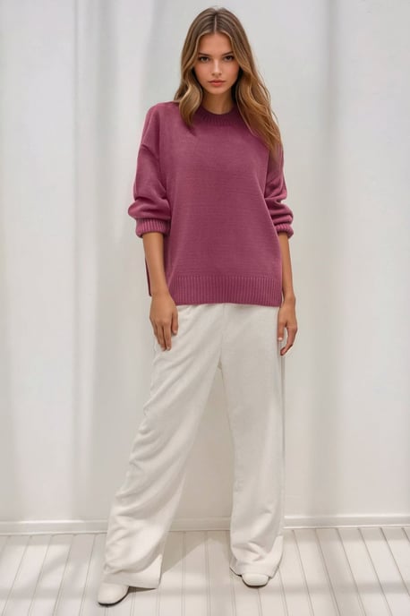 Rundhals Gemütlicher Pullover - Image 2