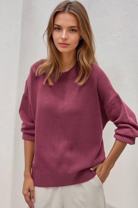 Rundhals Gemütlicher Pullover - Image 3
