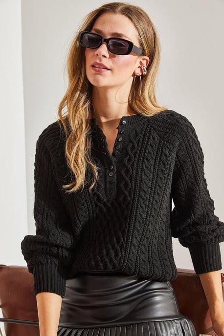 Strickpullover mit Knopfkragen - Image 2