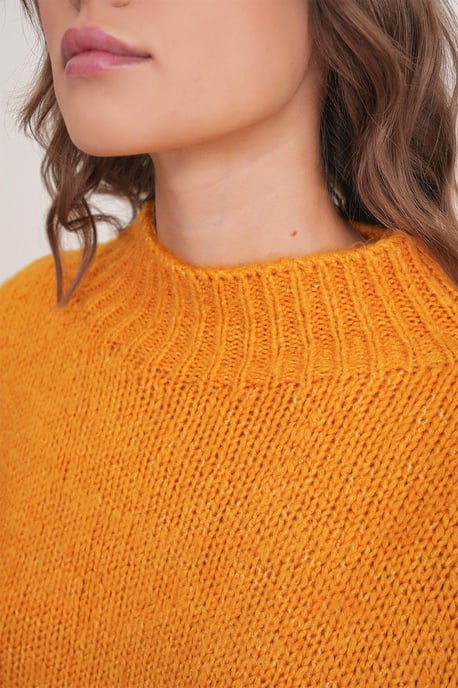 Lässiger Schnitt Rundhals Dickstrickpullover - Image 4