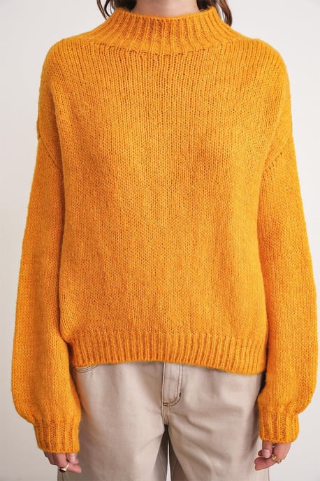 Lässiger Schnitt Rundhals Dickstrickpullover - Image 5