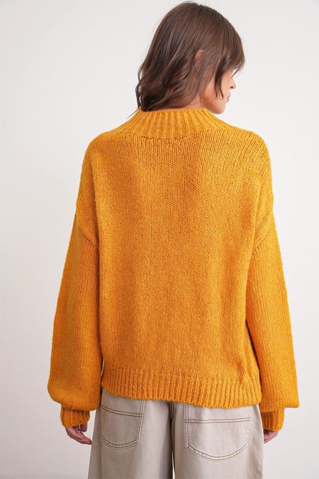 Lässiger Schnitt Rundhals Dickstrickpullover - Image 6