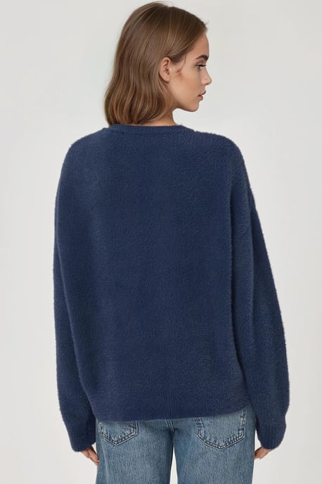 Bärtiger Rundhalsausschnitt Ultra Soft Touch Strickpullover - Image 3