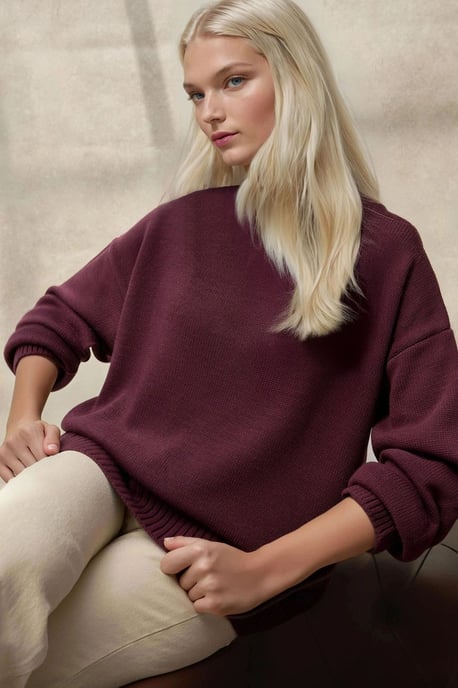 Rundhals Gemütlicher Pullover - Image 2