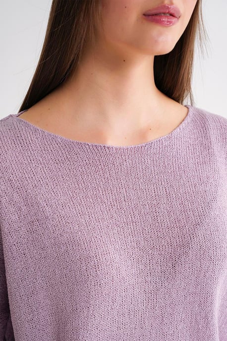 Übergroßer Bootsausschnitt Strickpullover - Image 6