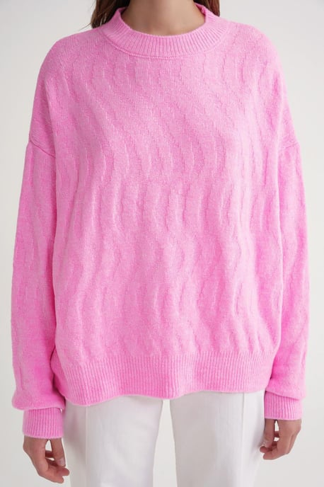 Rippstrick-Pullover mit Haarzopfmuster - Image 5