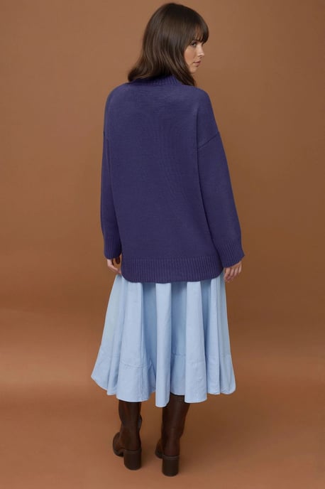 Dicker Strick Rundhalsausschnitt Langpullover - Image 3