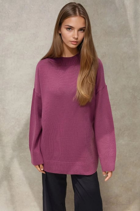 Dicker Strickpullover mit Rundhalsausschnitt - Image 5