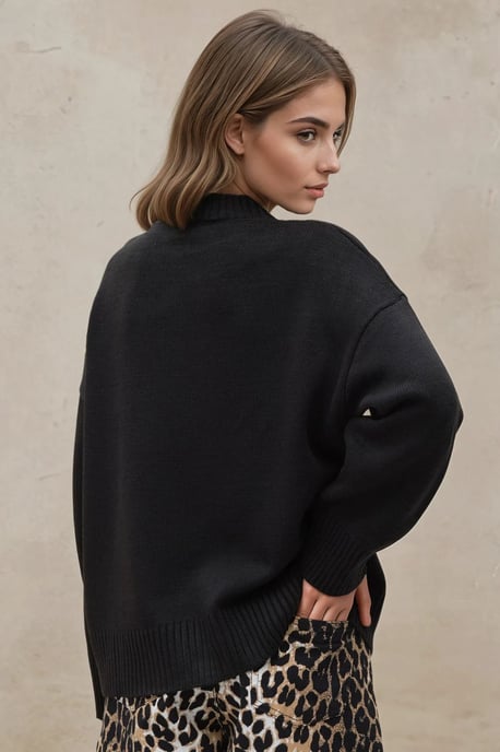Rundhals Gemütlicher Pullover - Image 3