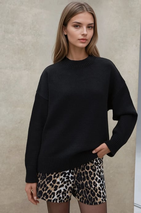Rundhals Gemütlicher Pullover - Image 6