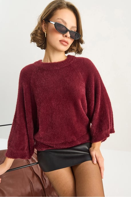 Strickpullover mit strukturiertem Muster und Rundhalsausschnitt - Image 2