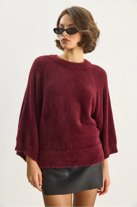 Strickpullover mit strukturiertem Muster und Rundhalsausschnitt - Image 3