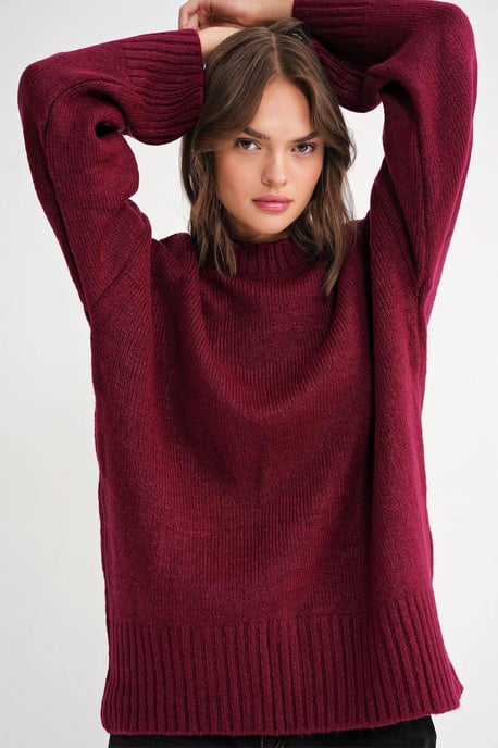 Oversized Rippstrickpullover mit Rundhalsausschnitt - Image 3