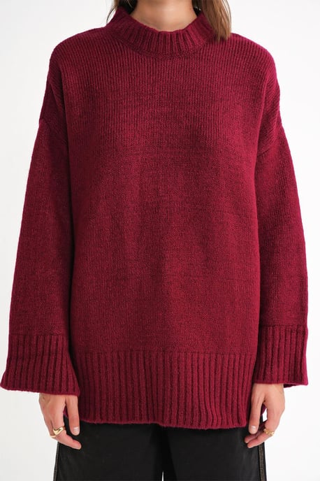 Oversized Rippstrickpullover mit Rundhalsausschnitt - Image 5