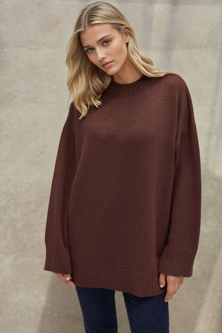 Dicker Strickpullover mit Rundhalsausschnitt - Image 4