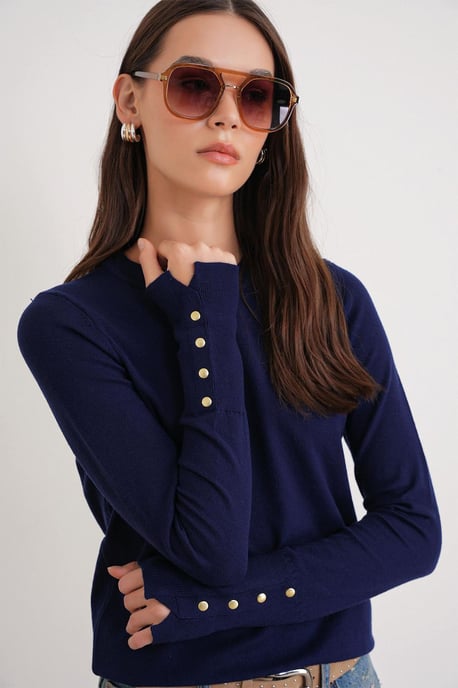 Rundhals Strickpullover - Image 1