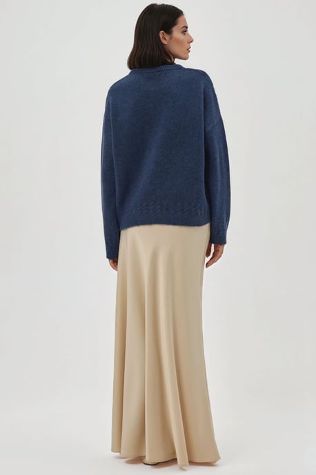 Geflochtener, detailliert strukturierter Rundhals-Pullover - Image 5