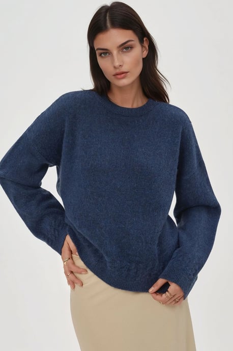 Geflochtener, detailliert strukturierter Rundhals-Pullover - Image 6