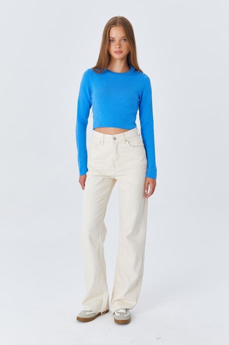 Langarm Basic Crop Stricktop - Image 6