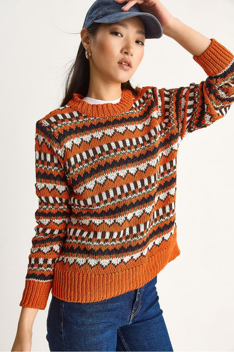 Ethnisch gemusterter Strickpullover - Image 4
