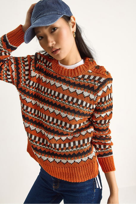 Ethnisch gemusterter Strickpullover - Image 5